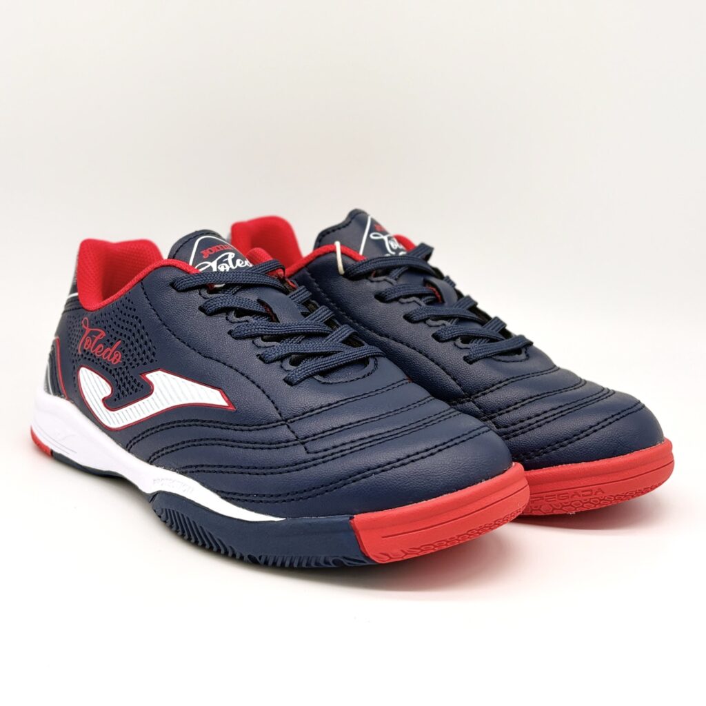 Zapatillas Joma Futbol Sala Niño y Niña Marino Rojo