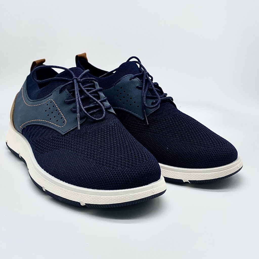 Zapatillas Zapato Rejilla Elastico Marino