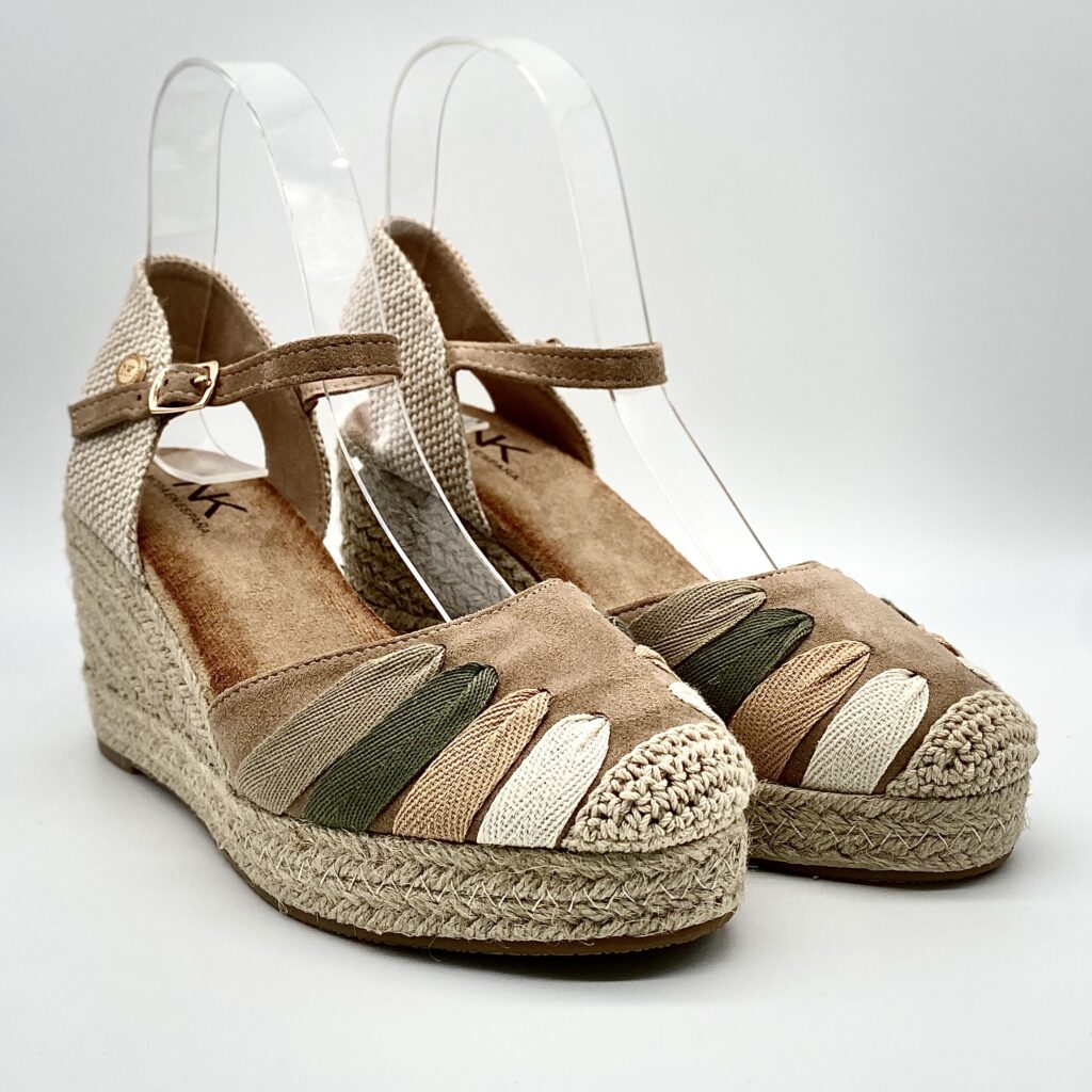 Sandalias Cuña Esparto Multicolor