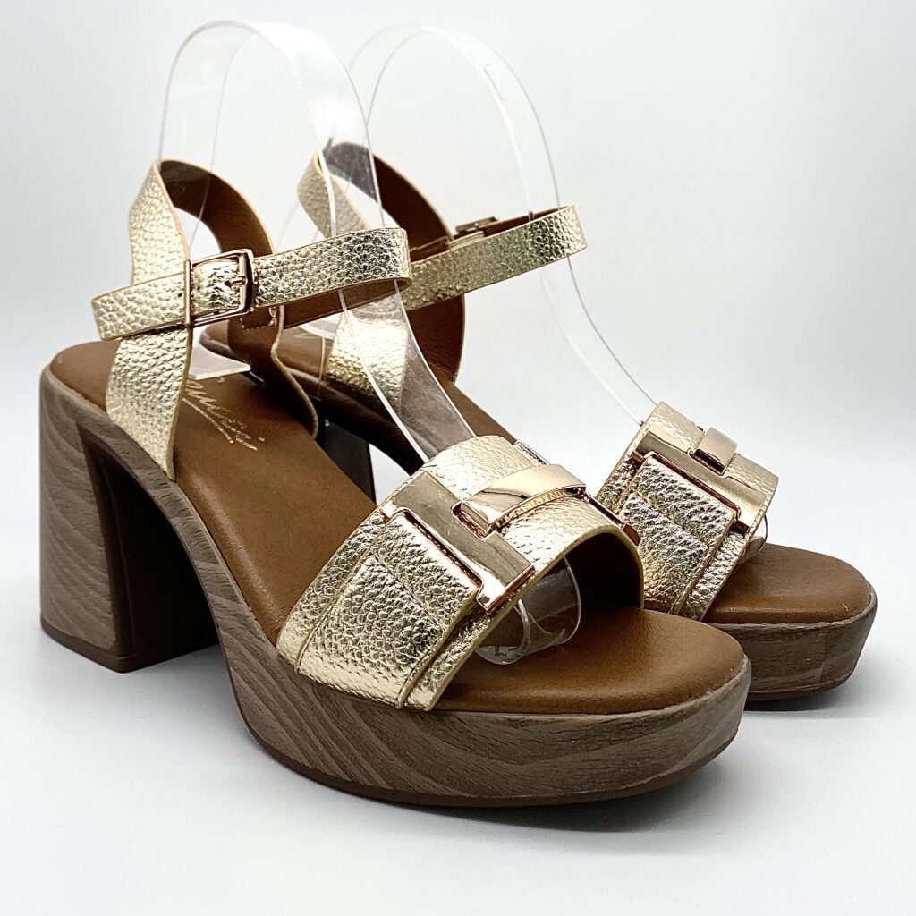 Sandalia Virucci Hebilla Oro