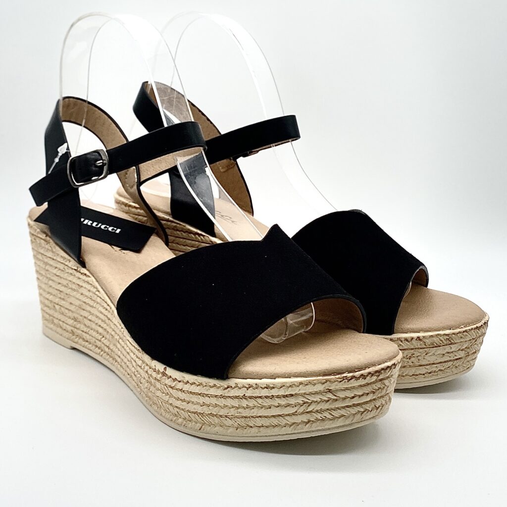 Sandalia Virucci Cuña Tira Negro