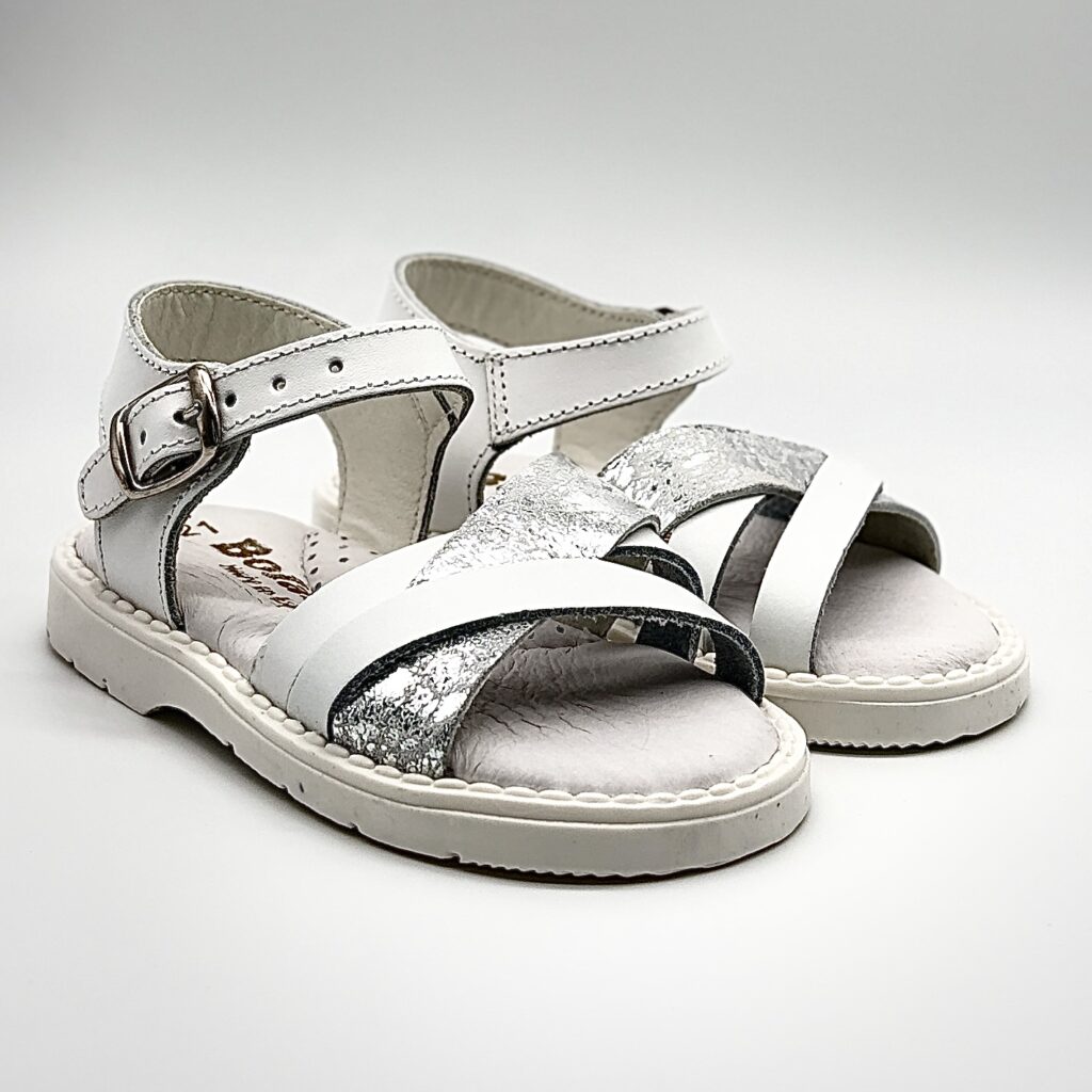 Sandalias Blancas Bebe Piel