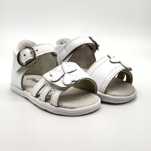 Sandalias Blancas Bebe Piel Velcro